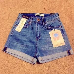 Blue Savvy High Rise Shorts NWT